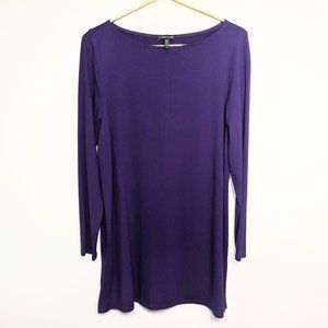 Eileen Fisher Long Sleeve Purple Dress Medium